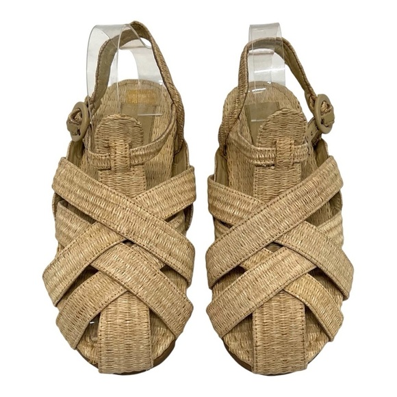 Farm Rio Raffia Zigzag Fisherman Slingback Sandals Women’s 39.5 - Picture 5 of 15